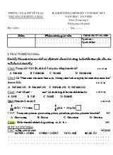 Bài kiểm tra định kỳ cuối học kì I môn Toán lớp 4 - Năm học 2019-2020